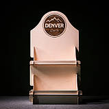 2-рівнева торгова стійка для товару. Дерев'яний стенд гірка для вітрини. Розбірна стійка для ярмарку, фото 10