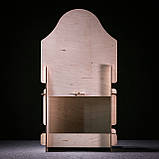 2-рівнева торгова стійка для товару. Дерев'яний стенд гірка для вітрини. Розбірна стійка для ярмарку, фото 6