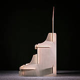 2-рівнева торгова стійка для товару. Дерев'яний стенд гірка для вітрини. Розбірна стійка для ярмарку, фото 7