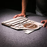 2-рівнева торгова стійка для товару. Дерев'яний стенд гірка для вітрини. Розбірна стійка для ярмарку, фото 3