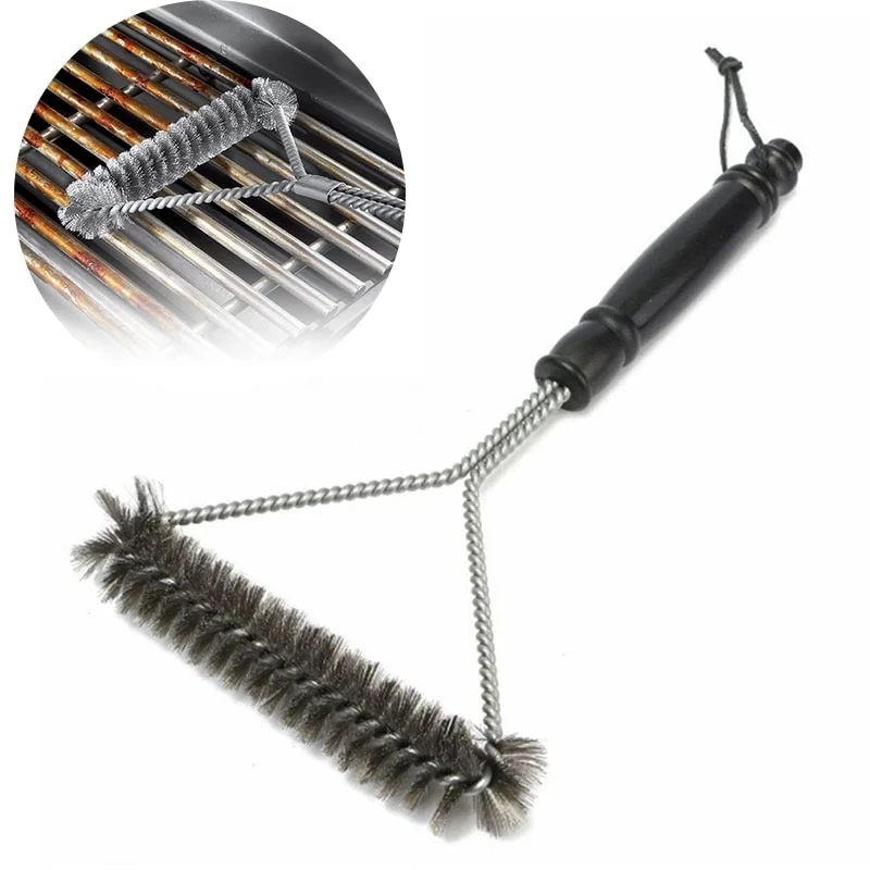 Щітка для чищення барбекю гриля BBQ Grill стальна 30 см