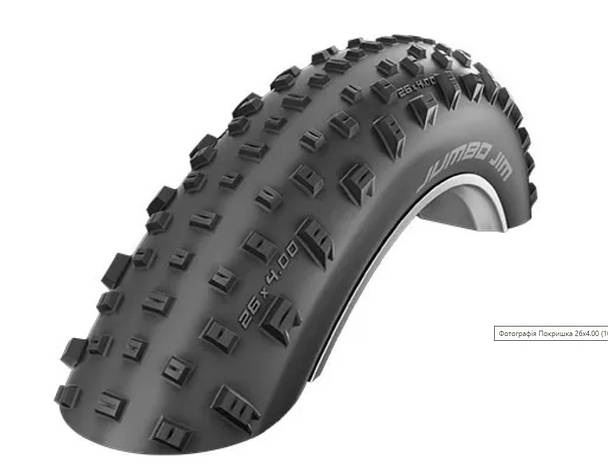 Покрышка 26x4.00 (100-559) Schwalbe JUMBO JIM Performance Folding B/B-SK HS466 Addix, фото 1
