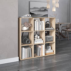 Стелаж для дому, з полицями для книг і декору, книжкова шафа на 9 комірок, книжкова шафа M-20
