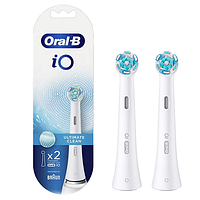 Насадка змінна для зубної щітки Oral-B iO Ultimate Clean (2 шт) білі насадки йо на електрощітку орал би