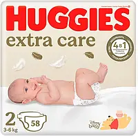 Підгузки Huggies Extra Care Jumbo 2 (3-6 кг) 58 шт