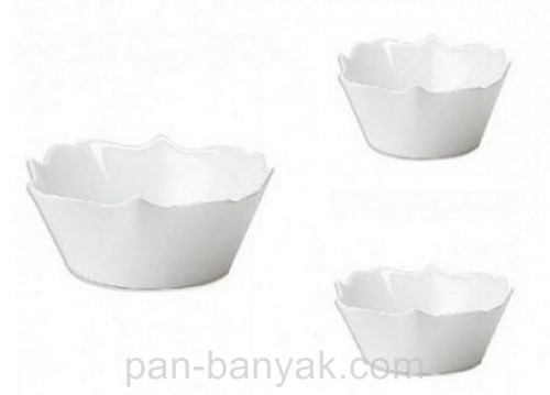 Набір салатників Luminarc Authentic White (4*16см; 1*24см) 5 предметів склокераміка (J8311)