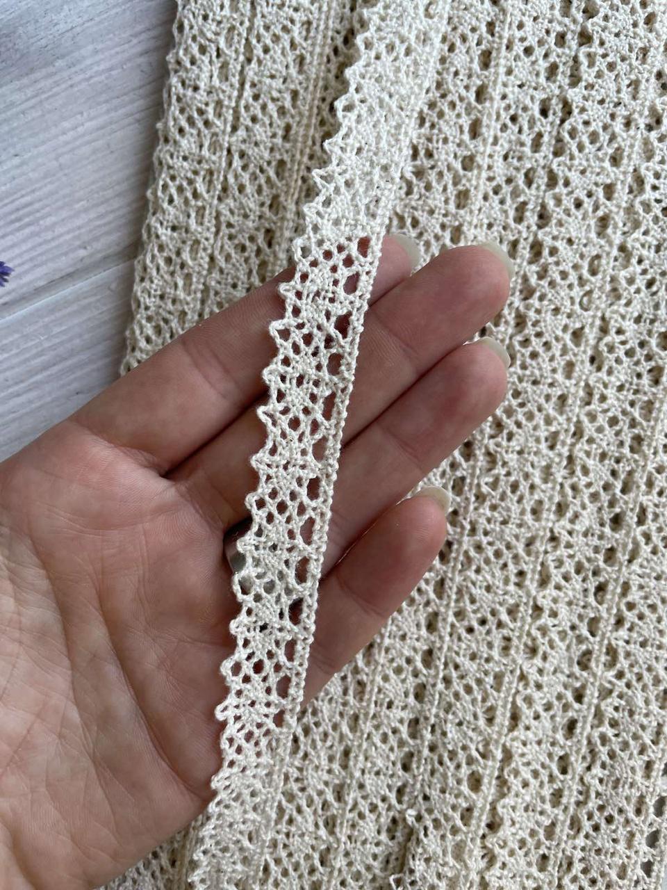 Мереживо в'язане " Marill А069 " бежевое рулон 15 ярдів, фото 1