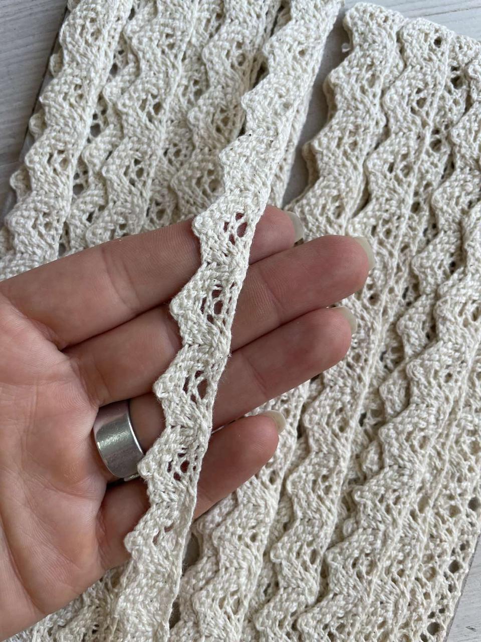 Мереживо в'язане " Marill А009 "  бежеве  рулон 15 ярдів