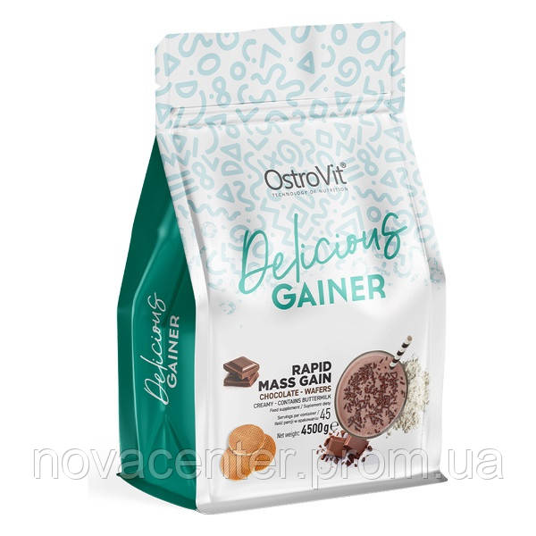 Гейнер OstroVit GAINlicious 4500 g 45 servings Chocolate Wafers NC, код: 7845105 - фото 1 - id-p1966780696