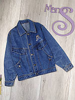 Детский джинсовый пиджак для девочки Sweet синий размер 16 (134)