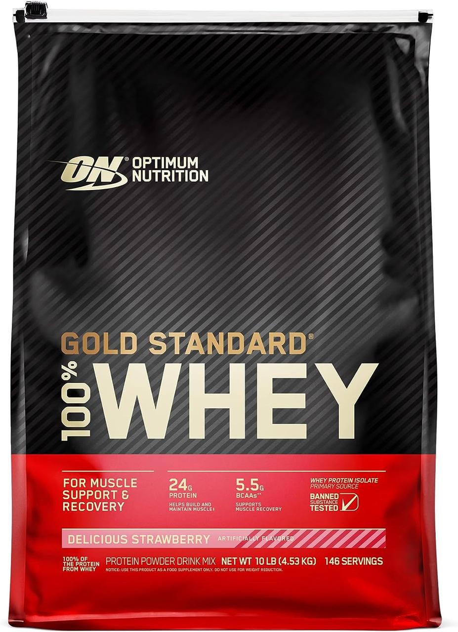 ВАНІЛЬ Optimum Nutrition Gold Standard 100% Whey Protein Powder 4.53kg