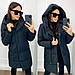 Жіноча довга куртка з капюшоном, Розміри: 42, 44, 46, 48, фото 3
