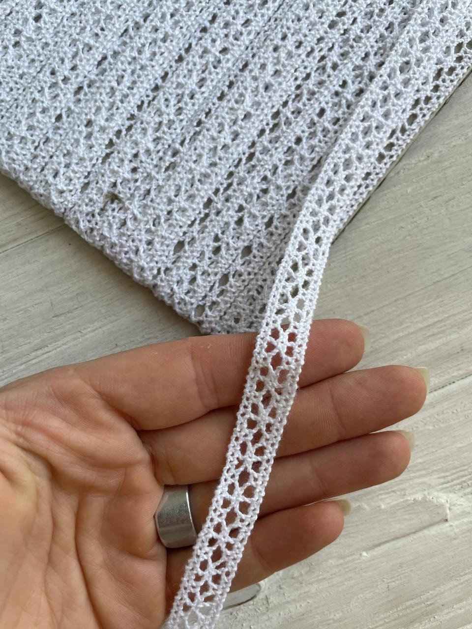 Мереживо в'язане " Marill А016 " біле рулон 15 ярдів