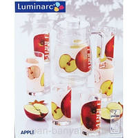 Набір для води Luminarc Apple (глечик 1,6 л + склянки 270 мл-6шт) 7 предметів скло (2297)