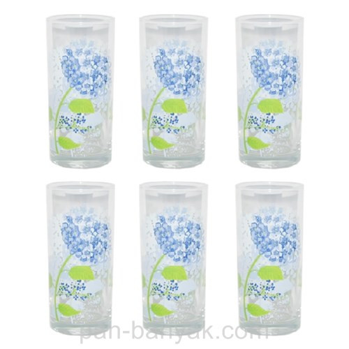 Набір склянок високих Luminarc Hortensia Blue 6 штук 270 мл скло (8521D)