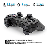 Bluetooth джойстик акумуляторний DoubleShock 3 для ігрових приставок чорний, фото 10