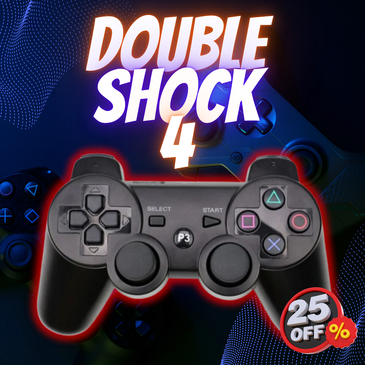 Топовий оновлений джойстик на акумуляторі DoubleShock 3 для ігрових приставок чорний
