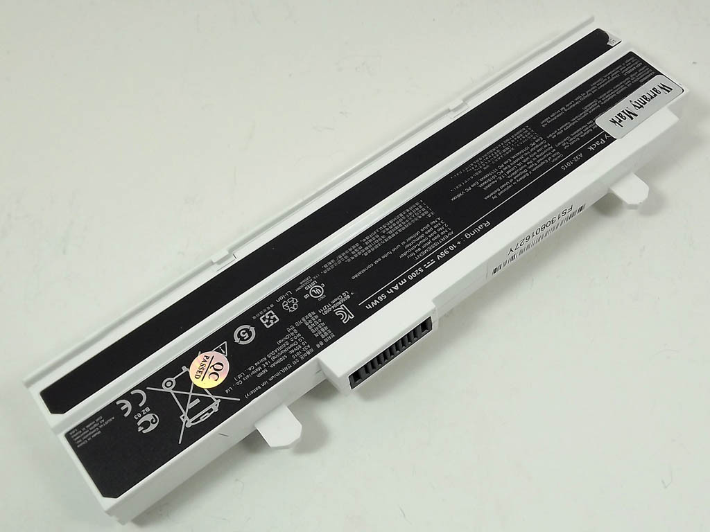 Батарея для ноутбука Asus Eee PC 1011, 1015, 1016, 1215, VX6, 1015B (A32-1015) (10.8 V 4400mAh) білий