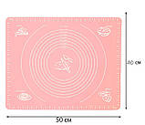Силіконовий антипригарний килимок VOLRO 50x40 см Ліловий (vol-1781) SC, код: 7335569, фото 2