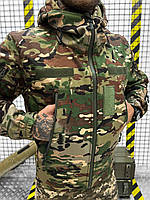 Тактична куртка soft shell multicam, камуфляжна демісезонна куртка мультикам осінь із кишенями, rt221