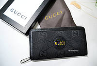 Женский кошелек Gucci Гуччи на змейке черный, брендовый кошелек, жіночий гаманець, брендові гаманці