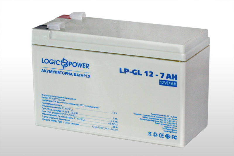 Акумулятор гелевий Logicpower LPM-GL 12 V 7 AH, фото 1