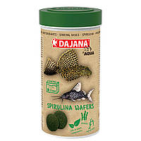 Корм для донных травоядных рыб в чипсах Dajana SPIRULINA Wafers 100 мл/40 г