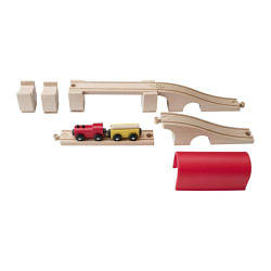 Поїзд  міст тунель IKEA LILLABO 12 предметів 601.128.96