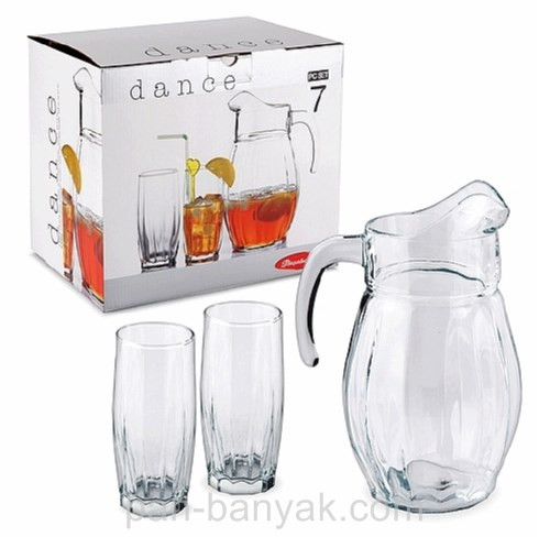 Набір для води Pasabahce Dance (глечик 1,7 л + склянки 320 мл-6шт) 7 предметів скло (97874)