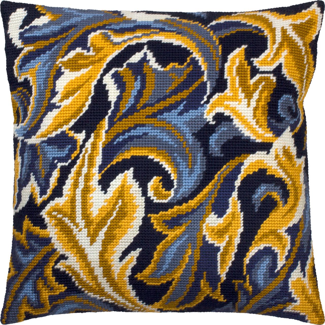 Набір для вишивання декоративної подушки Чарівниця Листя аканту В. Моррис 40×40 см V-350 SC, код: 7243295