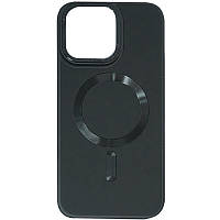 Чехол кожаный Bonbon Leather Metal Style with MagSafe для iPhone 11 Pro Max- черный