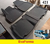 3D килимки EvaForma на Renault Kangoo 2 '08-20, 3D килимки EVA