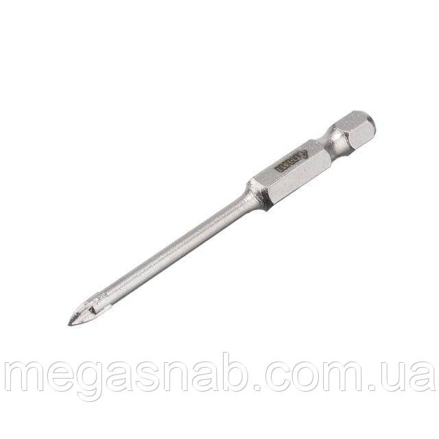 Свердло для скла та кераміки 4 мм NEX 1/4 (6,35 мм) INTERTOOL SD-0284, фото 1