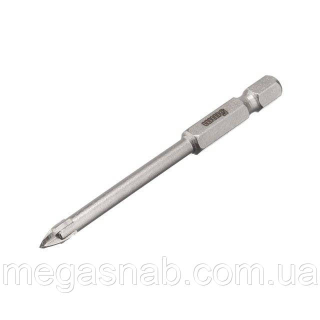 Свердло для скла та кераміки 5 мм NEX 1/4 (6,35 мм) INTERTOOL SD-0285, фото 1