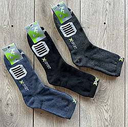 Чоловічі комбіновані шкарпетки з махрою стрейч тм Еко р43-46
