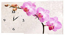 Настінний годинник на полотні Декор Карпати Орхідея C9 Бежевий (rDdZ14440) NC, код: 1224601