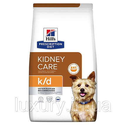 Hill's Prescription Diet k/d Сухий корм для собак для підтримання функції нирок, 12 кг, фото 1