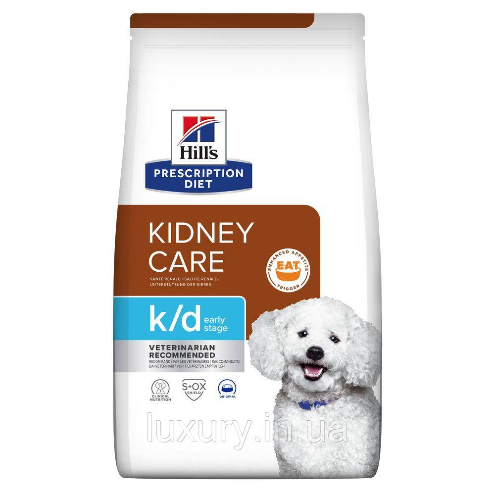 Hill’s Prescription Diet k/d Early Stage Сухий корм для собак, для підтримання функції нирок на ранній стадії захворювання, 1,5 кг