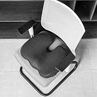 Ортопедическая подушка на стул для разгрузки позвоночника Черная, мягкая подушка для офисного стула (KT)