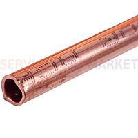 Труба мідна 1м 1/4'' (D=6mm, бухта 45м) Halcor (продаж кратний 5м)