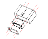 Вбудована чорна кухонна витяжка Luxor Stolz 60 LED 1450 куб. потужності. Тиха 39 дБ. Німеччина, фото 7