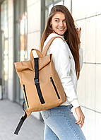 Жіночий рюкзак Sambag RollTop One бежевий (24208026) SC, код: 7957397