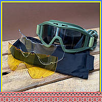 Тактическая маска Revision баллистические очки-маска защитные со сменными линзами (mask-olive)