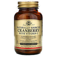 Клюква + витамин С Cranberry Vitamin C Solgar натуральная 60 растительных капсул SX, код: 7701382