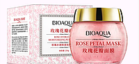 Ночная смягчающая маска Bioaqua для лица с лепестками розы Rose Petal Mask 120г.