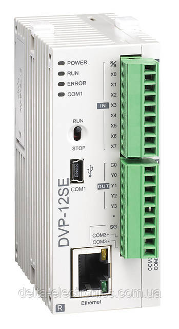 Базовий модуль контролера серії SE Delta Electronics, 8DI/4DO тр., 24 В, Ethernet, RS485, DVP12SE11T