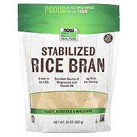 Стабілізовані рисові висівки NOW Foods, Real Food "Stabilized Rice Bran" (567 г)