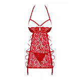 Пеньюар Obsessive Rediosa та стринги L/XL, фото 3
