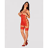 Пеньюар Obsessive Rediosa та стринги L/XL, фото 5
