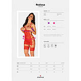 Пеньюар Obsessive Rediosa та стринги L/XL, фото 7